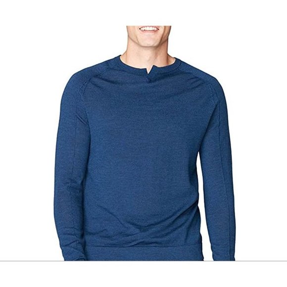 GOOD MAN BRAND Slim Fit Notch Neck Wool Sweater In Teal size XL 239$ - Picture 9 of 9